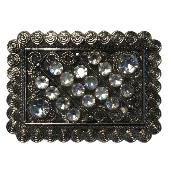 Woman's Rhinestone Studded Belt Buckle - Picture 1 of 4